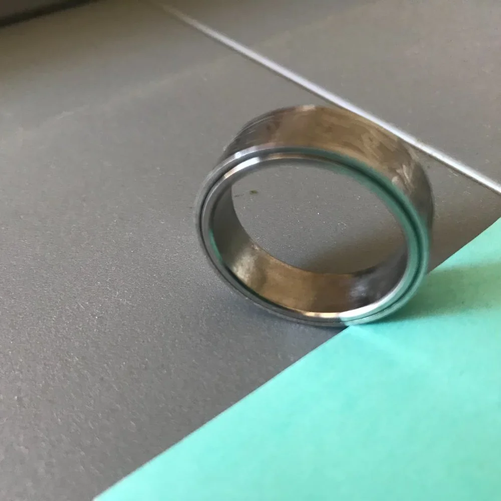 Stainless Steel Rotatable Men Ring